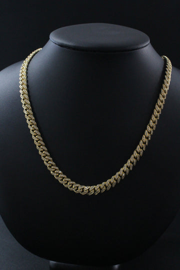 14K Diamond Cuban Chain 74.8g 6ctw