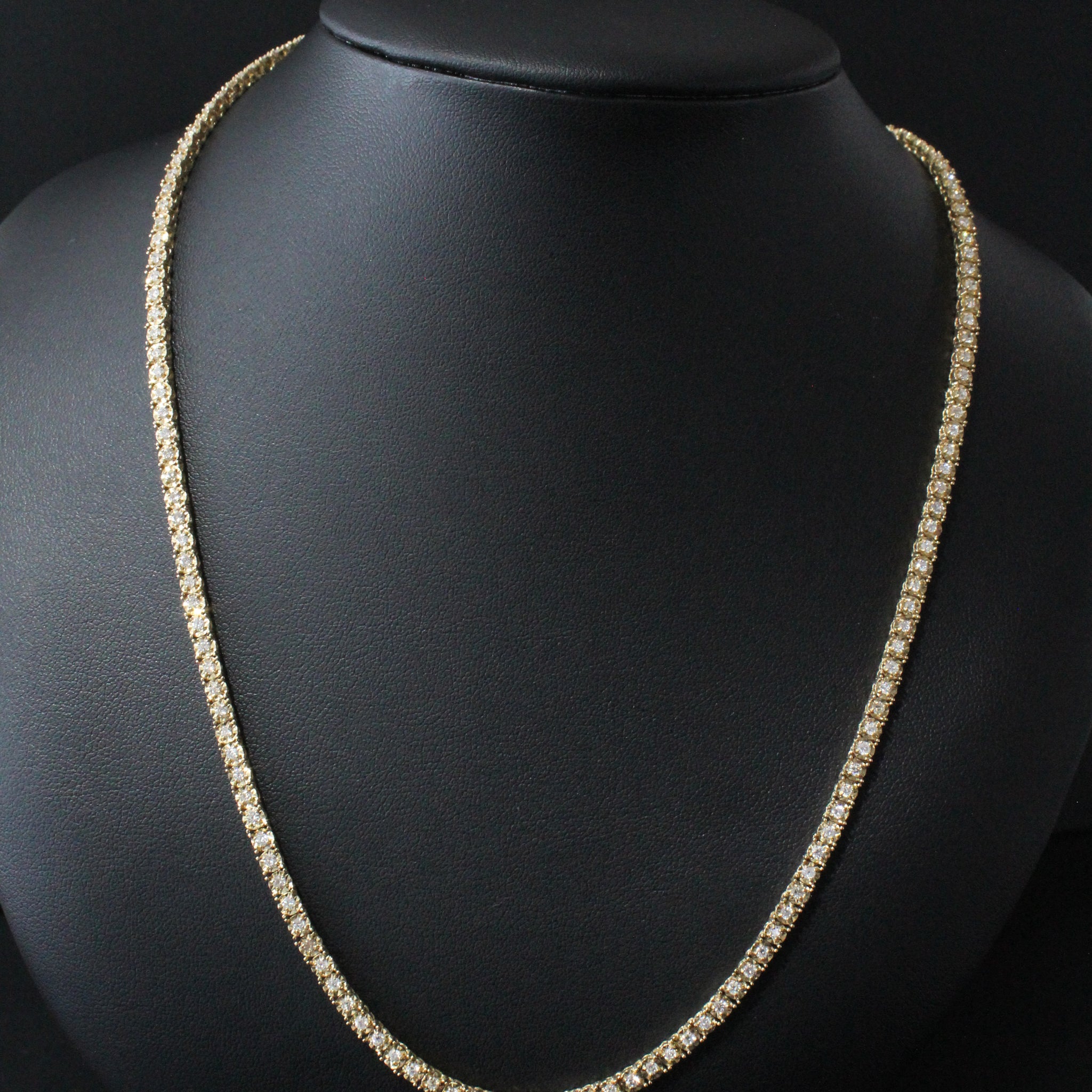 YG Diamond Tennis Chain 14K 26.4g