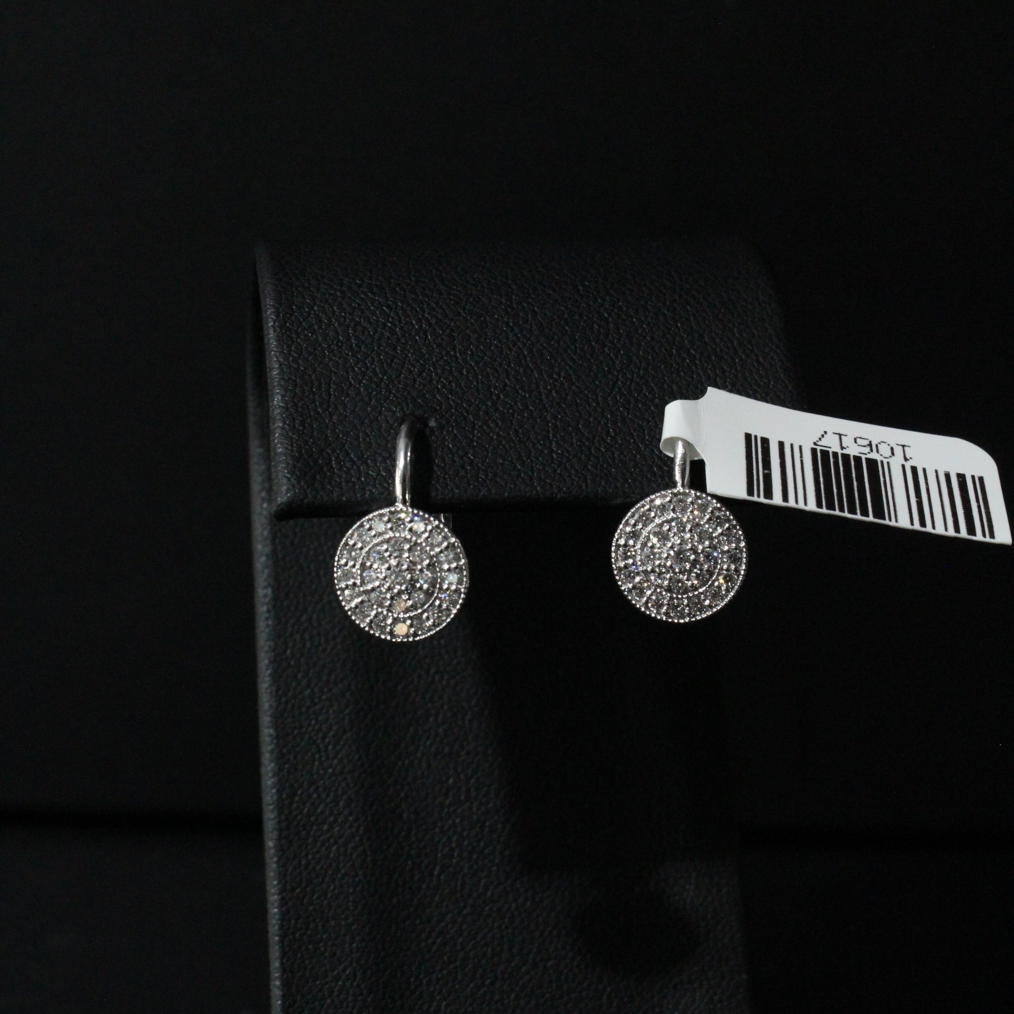 WG 14K Diamond Earrings 3.4g