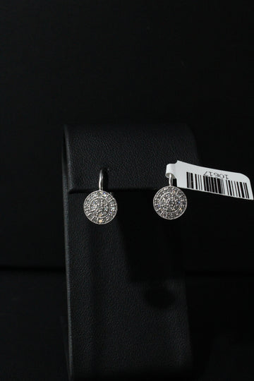 WG 14K Diamond Earrings 3.4g