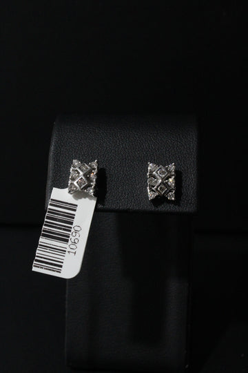 WG 18K Diamond Earrings 3.2g