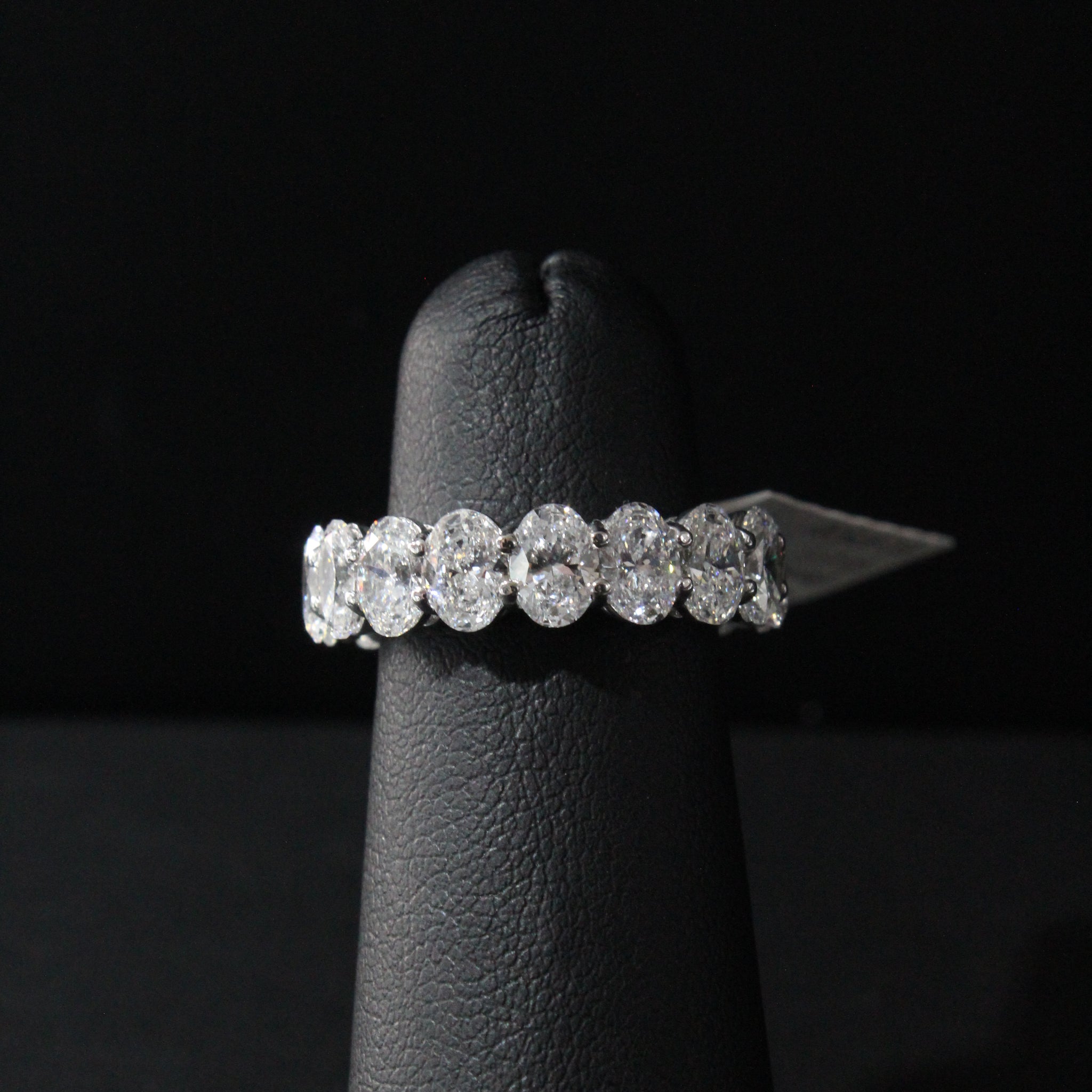 WG Lab Grown Diamond Oval Eternity Ring 6.76ctw VS E-F