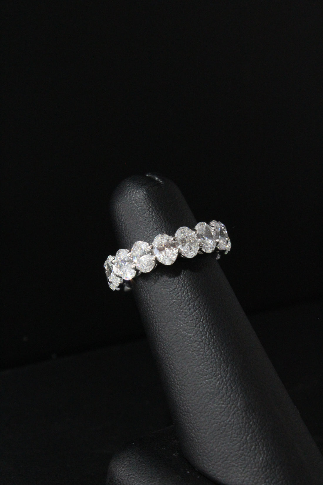 WG Lab Grown Diamond Oval Eternity Ring 6.76ctw VS E-F