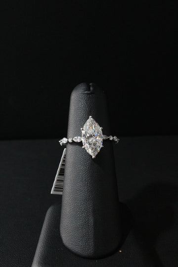 WG Lab Grown Diamond Marquise Ring 3.01