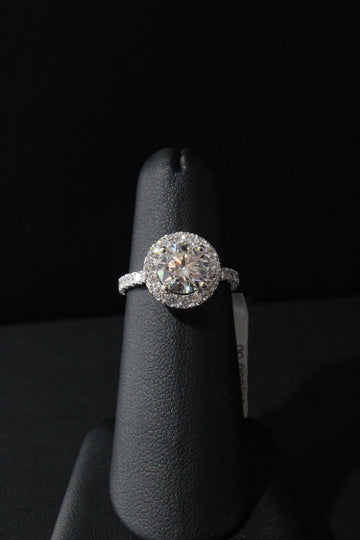 Lab Grown Round Diamond Ring 2ct VS1 E DW 1.12