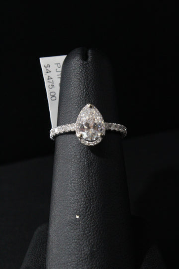 Lab Grown Princess Cut Diamond Ring 1ct VS1 E DW .54