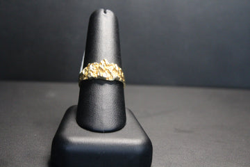 10K YG Nugget Ring