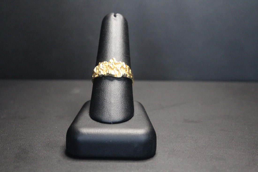 10K YG Nugget Ring